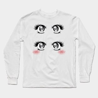 Kawaii Eyes Long Sleeve T-Shirt